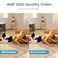AOSU 2K Security Camera Indoor, Baby Monitor Pet Camera 360-Degree for Home Security,Camera with 5/2.4 GHz Wi-Fi Router, One-Touch Call, Smart Motion Tracking, IR Night Vision, Compatible with Alexa