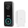AOSU Video Doorbell Wireless, 5MP UHD, Triple Motion Detection Doorbell Camera with 2.4/5 GHz WiFi, 180-Day Battery Life, 2 Month Local Storage, WiFi Homebase, Work with Alexa, 8G Built-in