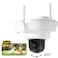 AOSU - Wired Floodlight Camera, 3K UHD Outdoor Security Camera, 360&deg; Coverage Surveillance, 24/7 Recording, Motion Detection, 2600 Motion Activated Floodlight
