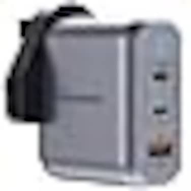 Moxedo Volton II 70W Fast Charger with USB-A, 2x USB-C Ports, 3-in-1 Wall Charging Hub PD 3.0 Fast GaN Charger UK Plug- Charge 3 devices simultaneously - Phone, Laptop, Tablet