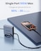 Moxedo Volton II PD GaN Desktop Charger 300W PD 3.1 PPS 5 USB-C and 1 USB-A Port with 1.2 Meter Power Cord and Detachable Metal Base.