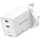 Moxedo Volton Pro PD GaN Charger 45W PD 3.0 with Dual USB-C Ports Adapter Wall Charger for iPhone, Samsung, Huawei and More