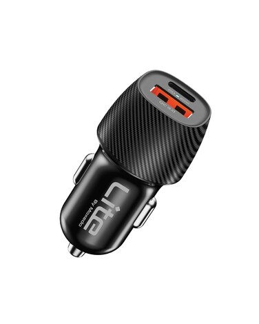 Moxedo Lite 38W Car Charger PD 3.0 with USB-C and USB-A Ports Fast Charger Compatible for Android, IOS and other Smartphone Devices