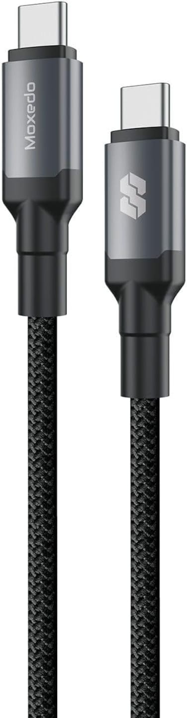 Moxedo USB-C to USB-C Fast Charging Cable 240W PD 3.1 100 cm Nylon Braided Cable Compatible for iPhone 16/15 Series, iPad mini, MacBook/iPad Pro/Air, Samsung S24 Ultra, Huawei P60