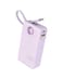 Moxedo Porta-Go+ Power Bank 10000 mAh 1 USB-C/ 1 USB-A Ports with Built-in USB-C Cable PD Fast Charging Compatible for iPhone 16/15 Series, Samsung, Huawei, Xiaomi, iPad (Purple)