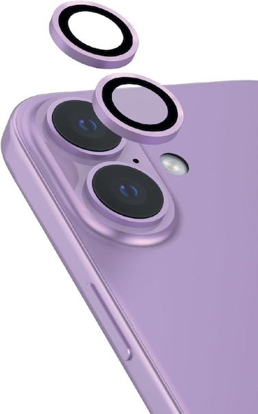 Moxedo Camera Lens Protector Aliminum Alloy with Easy Installation Tool Compatible for iPhone 16 6.1 inch/iPhone 16 Plus 6.7 inch &ndash; Purple