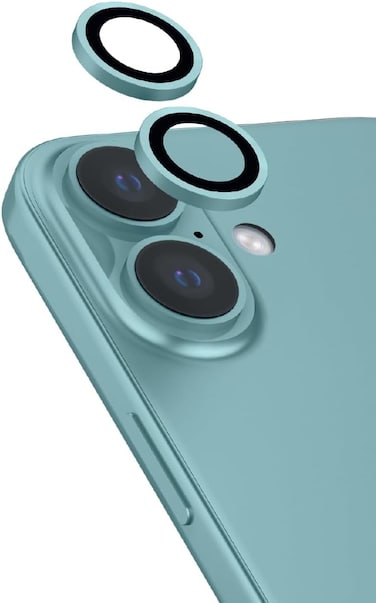 Moxedo Camera Lens Protector Aliminum Alloy with Easy Installation Tool Compatible for iPhone 16 6.1 inch/iPhone 16 Plus 6.7 inch &ndash; Green