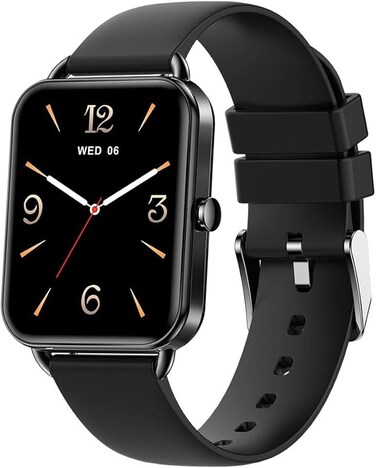 Moxedo Luna Smart Fitness Tracker, 1.65'' Amoled HD Display Smart Watch for women, 100+ Sport Modes, Bluetooth Calling, Waterproof, Heart Rate, Oxygen For iOS/Android - Black