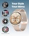 Moxedo Glory Smartwatch for Women 1.5" Amoled Display with Steel Strap - Bluetooth 5.0, Calling, Notification, Women Fitness Monitor, IP67 Waterproof, For Android/iOS - Rose Gold