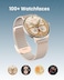 Moxedo Glory Smartwatch for Women 1.5" Amoled Display with Steel Strap - Bluetooth 5.0, Calling, Notification, Women Fitness Monitor, IP67 Waterproof, For Android/iOS - Rose Gold