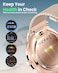 Moxedo Glory Smartwatch for Women 1.5" Amoled Display with Steel Strap - Bluetooth 5.0, Calling, Notification, Women Fitness Monitor, IP67 Waterproof, For Android/iOS - Rose Gold