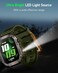 Moxedo Warrior Bluetooth Smart Watch, 2" IPS HD Display, Military-Grade Fitness Watch, Direct Calling, 600mAh Long Battery, Android and IOS, IP68 waterproof with LED Flash - Black