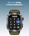 Moxedo Warrior Bluetooth Smart Watch, 2" IPS HD Display, Military-Grade Fitness Watch, Direct Calling, 600mAh Long Battery, Android and IOS, IP68 waterproof with LED Flash - Black