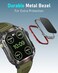 Moxedo Warrior Bluetooth Smart Watch, 2" IPS HD Display, Military-Grade Fitness Watch, Direct Calling, 600mAh Long Battery, Android and IOS, IP68 waterproof with LED Flash - Black
