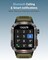 Moxedo Warrior Bluetooth Smart Watch, 2&quot; IPS HD Display, Military-Grade Fitness Watch, Direct Calling, 600mAh Long Battery, Android and IOS, IP68 waterproof with LED Flash - Green