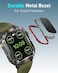 Moxedo Warrior Bluetooth Smart Watch, 2" IPS HD Display, Military-Grade Fitness Watch, Direct Calling, 600mAh Long Battery, Android and IOS, IP68 waterproof with LED Flash - Green