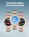 Moxedo Zenith Smartwatch for Women 1.1" HD Round Display, Steel Strap, Diamonds bezel - Bluetooth Calling, Notification, Fitness Monitor, IP67 Waterproof, For Android/iOS - Gold