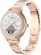 Moxedo Zenith Smartwatch for Women 1.1" HD Round Display, Steel Strap, Diamonds bezel - Bluetooth Calling, Notification, Fitness Monitor, IP67 Waterproof, For Android/iOS - Gold