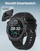 Moxedo Revoltt SmartWatch for Men For Android/iOS - 1.43&rdquo; HD Round Dial - Bluetooth, 300mAh 6Day Battery, 5Hr Talk Time, Metallic Case, Silicon Strap, Fitness Tracking - Titanium