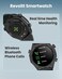 Moxedo Revoltt SmartWatch for Men For Android/iOS - 1.43&rdquo; HD Round Dial - Bluetooth, 300mAh 6Day Battery, 5Hr Talk Time, Metallic Case, Silicon Strap, Fitness Tracking - Titanium