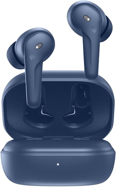 Moxedo True Wireless Earbuds S5 Bluetooth 5.4 ENC Technology 7 Hours Playing Time 300 mAh Charging Case with Built-in 4 Powerful Microphones (Blue)