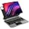 Moxedo Magic Wireless Keyboard with Smart Multi-Touch Trackpad USB-C Charging Port RGB Backlight with Leather Back Case Compatible for iPad 11 Pro 2024