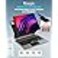 Moxedo Magic Wireless Keyboard with Smart Multi-Touch Trackpad USB-C Charging Port RGB Backlight with Leather Back Case Compatible for iPad 10.9 2024/ iPad 11 Pro