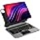 Moxedo Magic Wireless Keyboard with Smart Multi-Touch Trackpad USB-C Charging Port RGB Backlight with Leather Back Case Compatible for iPad 10.9 2024/ iPad 11 Pro