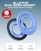 Moxedo Jello-Mag Dual Sided Magnetic Ring Holder, Silicone Magsafe Compatible, Metal Ring Plate for Androids, Smartphones (Blue)