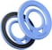 Moxedo Jello-Mag Dual Sided Magnetic Ring Holder, Silicone Magsafe Compatible, Metal Ring Plate for Androids, Smartphones (Blue)