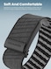 Moxedo Fit-Weave Nylon Braided Band Adjustable Replacement Strap Compatible with Whoop 4.0 Wearable Health and Fitness Tracker - Gray Black