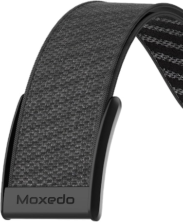 Moxedo Fit-Weave Nylon Braided Band Adjustable Replacement Strap Compatible with Whoop 4.0 Wearable Health and Fitness Tracker - Gray Black