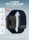 Moxedo Hybrid Fit-Weave Nylon Braided Band Adjustable Replacement Strap Compatible for iWatch and Whoop 4.0 Wearable Health and Fitness Tracker -Blue