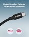 Moxedo 2 in 1 Charging Cable 100W PD Fast Charging PD 3.0 USB-C to C + C 1.5 Meters Braded Nylon Cable Compatible for iPhone, Samsung, MacBook Air/Pro, Lenovo, iPad and More