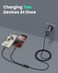 Moxedo 2 in 1 Charging Cable 100W PD Fast Charging PD 3.0 USB-C to C + C 1.5 Meters Braded Nylon Cable Compatible for iPhone, Samsung, MacBook Air/Pro, Lenovo, iPad and More