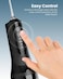 Moxedo Water Flosser for Teeth Cleaning Travel-Friendly for Braces & Implants Cordless Oral Irrigator with 260ML Tank, 4 Pressure Modes, USB-C Rechargeable IPX7 Waterproof