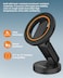 Moxedo Snap-On Magnetic Car Phone Holder Dashboard Mount for iPhone 16/15/14/13/12, Android with Extra Metal Ring MagSafe Compatible, 360&deg; Rotating Base, Foldable Design with N52 Magnets