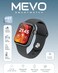 Moxedo Mevo Smart Watch for Android &amp; iOS with 1.71" HD AMOLED Display,Wireless Charging, Chat GPT AI Assistant, Bluetooth Calling, Fitness &amp; Health Tracker, Sleep Monitor, IP67 Waterproof (Black)