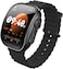 Moxedo Curve Smartwatch Chat GPT AI Assistant Compatible with Android & iOS with 2.01" Super AMOLED Display, Bluetooth Calling, Wireless Charging, IP68 Waterproof, Health & Fitness Tracker (Black)