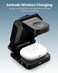 Moxedo 3 in 1 Foldable Wireless Charging Station 15W Wireless Stand Charger Compatible for iPhone/Earbuds/iWatch and Huawei Watch