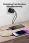 Moxedo Lite 20W GaN Charger USB-A/USB-C Ports Fast Charging PD 3.0 with USB-C to Lightning Cable 1.0 Meter Cable Compatible for iPhone 14 13 12 11 Series/XR/XS/X/8/iPad/Air Pods Series.
