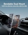 Moxedo Duo-Magnetic Car Mount Holder Bendable Dual Phone Holder 360 Rotating Base Strong Magnetic Absorption Compatible All iOS and Android