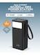 Moxedo Lite Multi-Port 40,000 mAh PD 65W Mini Power Station Fast Charging 2 USB-C / 2 USB-A Ports Portable with Built-in LED Flash Light and Lanyard