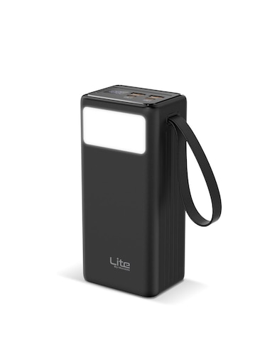 Moxedo Lite Multi-Port 40,000 mAh PD 65W Mini Power Station Fast Charging 2 USB-C / 2 USB-A Ports Portable with Built-in LED Flash Light and Lanyard