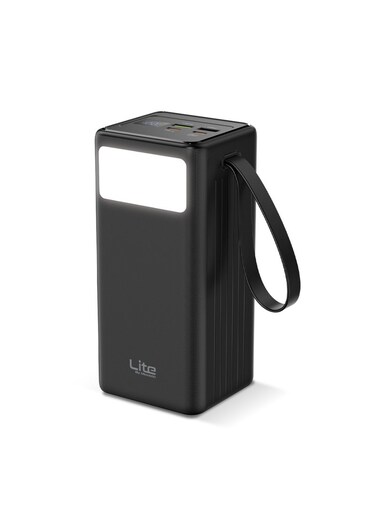 Moxedo Lite Multi-Port 50,000 mAh PD 20W Mini Power Station Fast Charging 2 USB-C / 2 USB-A Ports Portable with Built-in LED Flash Light and Lanyard