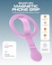 Moxedo Snap-On Magnetic Phone Grip Soft Silicone Grip Adjustable Strap with Double Sided Magnetic Design Compatible for iPhone 16 15 Pro Max Plus 14 13 12 and All Phones (purple)