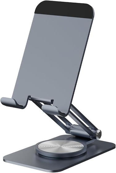 Moxedo Holdex Mobile Phone Stand 360&deg; Rotatable Height Adjustable Foldable Desktop Multi-Angle Metal Mobile Stand Holder Compatible with Devices 5.8&rdquo; to 7.1&rdquo;
