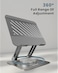 Moxedo Aluminium 360° Rotatable Tablet Stand Dual Rod Adjustable Foldable Tablet Riser/Holder for Desk Compatible with 4.7” to 16.5” iPads and Tablets