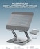 Moxedo Aluminum Laptop/Tablet Stand with 360° Rotatable Base Adjustable Foldable Tablet Holder Compatible with iPad Pro/Air/Mini Galaxy Tab S10/S9/A9 Up to 17.2” Devices