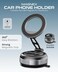Moxedo Magnex Car Phone Holder Foldable Rounded Magnets for Dashboard with Vacuum Suction Cup 360&deg; Base Rotation with Metal Plate Compatible for All Smartphone